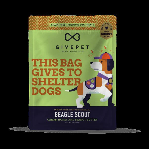 GivePet Beagle Scout Soft and Chewy Training Dog Treat-6 Ounces