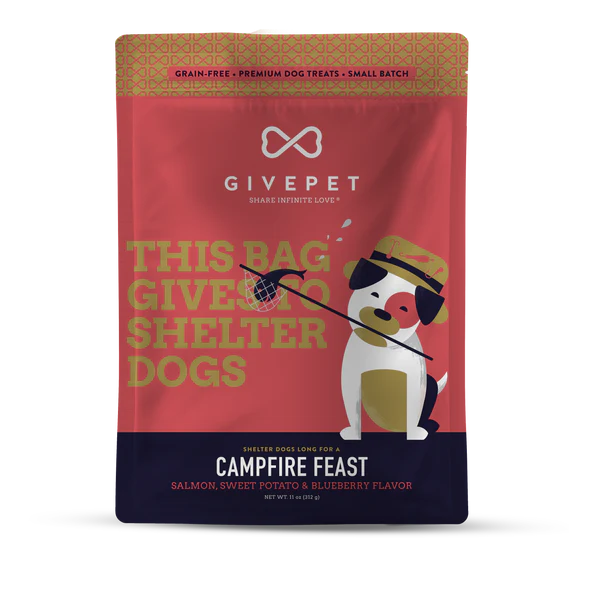 GivePet Campfire Feast Baked Dog Biscuits Salmon-11 Ounces