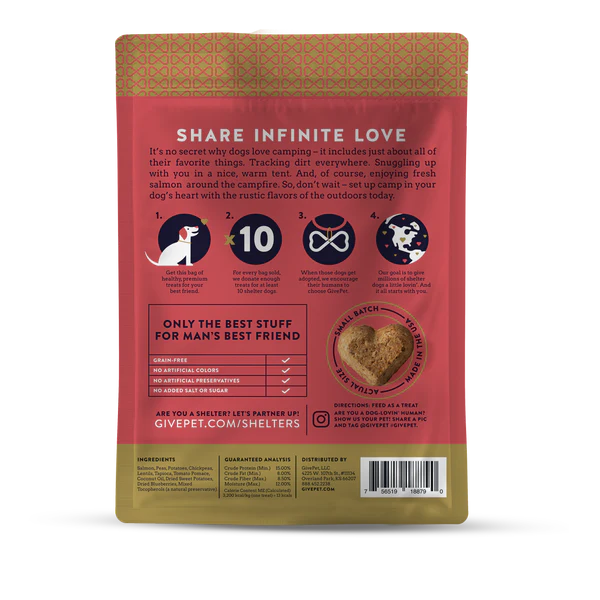 GivePet Campfire Feast Baked Dog Biscuits Salmon-11 Ounces