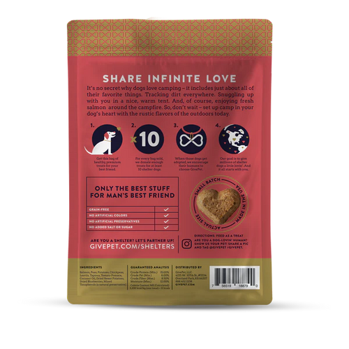 GivePet Campfire Feast Baked Dog Biscuits Salmon-11 Ounces