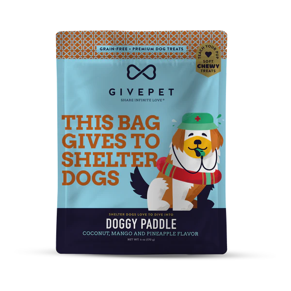 GivePet Doggy Paddle Soft and Chewy Dog Training Treats-6 Ounces