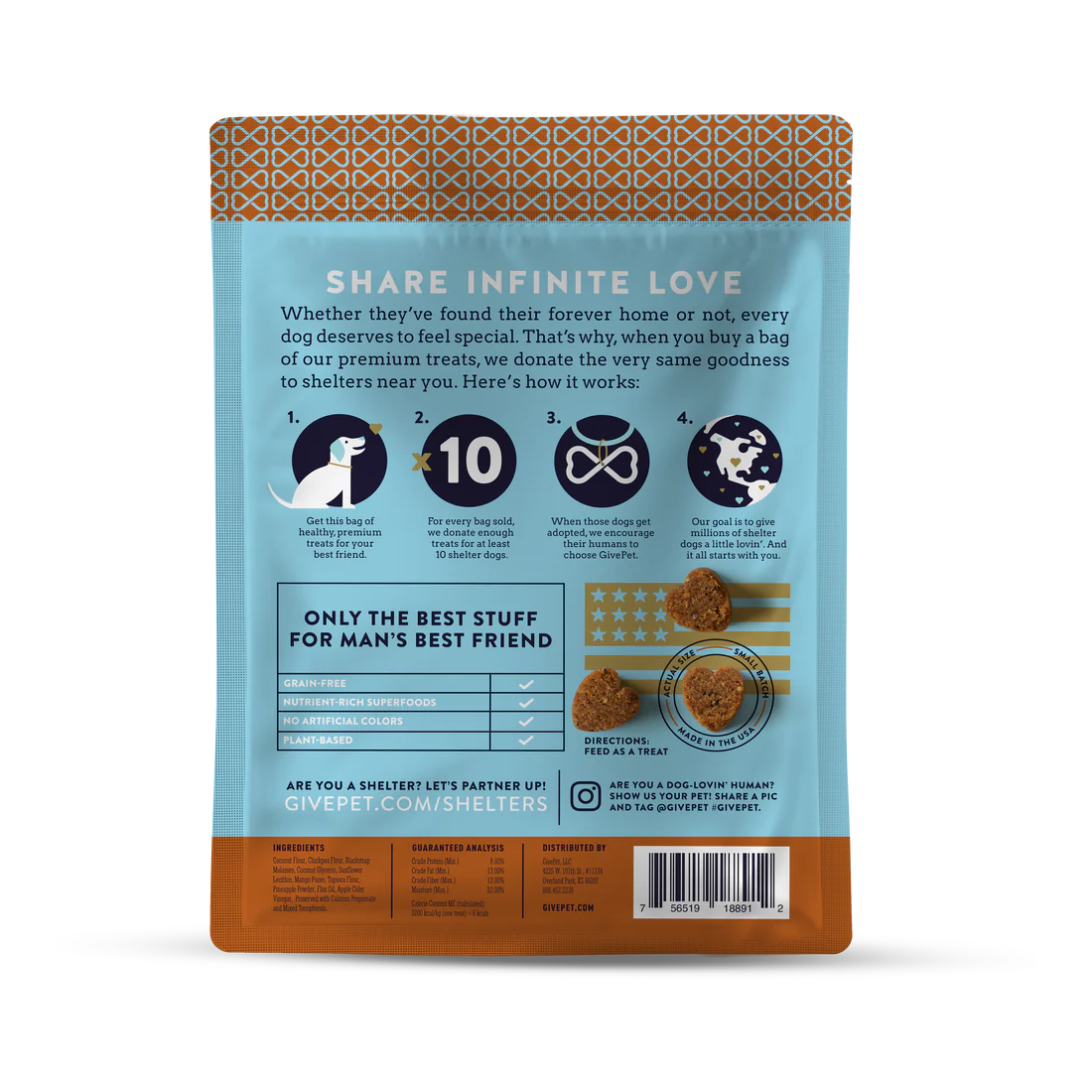 GivePet Doggy Paddle Soft and Chewy Dog Training Treats-6 Ounces