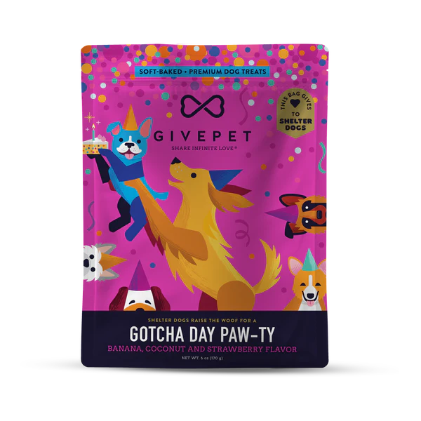 GivePet Gotcha Day Paw-ty and Birthday Bash Soft-Baked Dog Treats-Gift Pack
