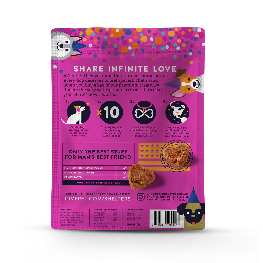 GivePet Gotcha Day Paw-ty and Birthday Bash Soft-Baked Dog Treats-Gift Pack