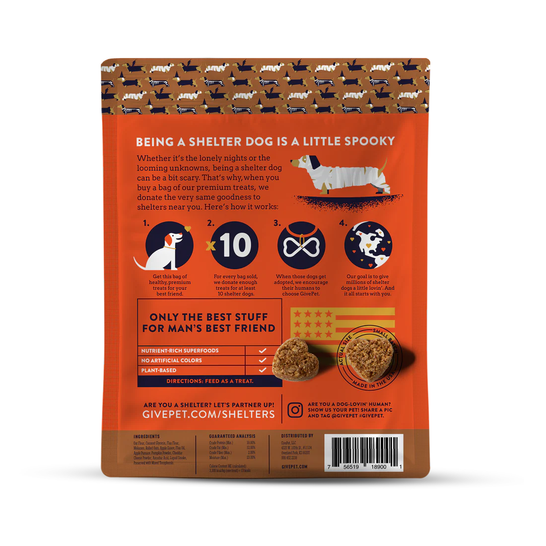 GivePet Love Bites Soft-Baked Dog Treats-6 Ounces