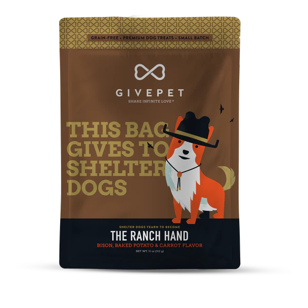 GivePet The Ranch Hand Baked Dog Biscuits Bison-11 Ounces