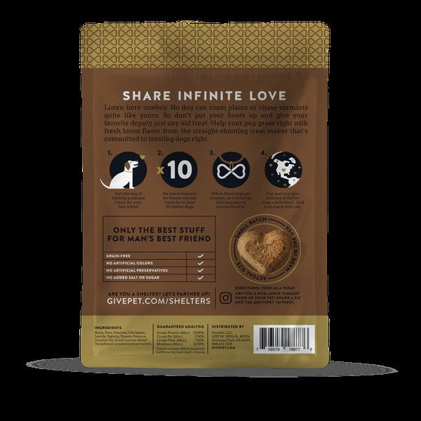 GivePet The Ranch Hand Baked Dog Biscuits Bison-11 Ounces