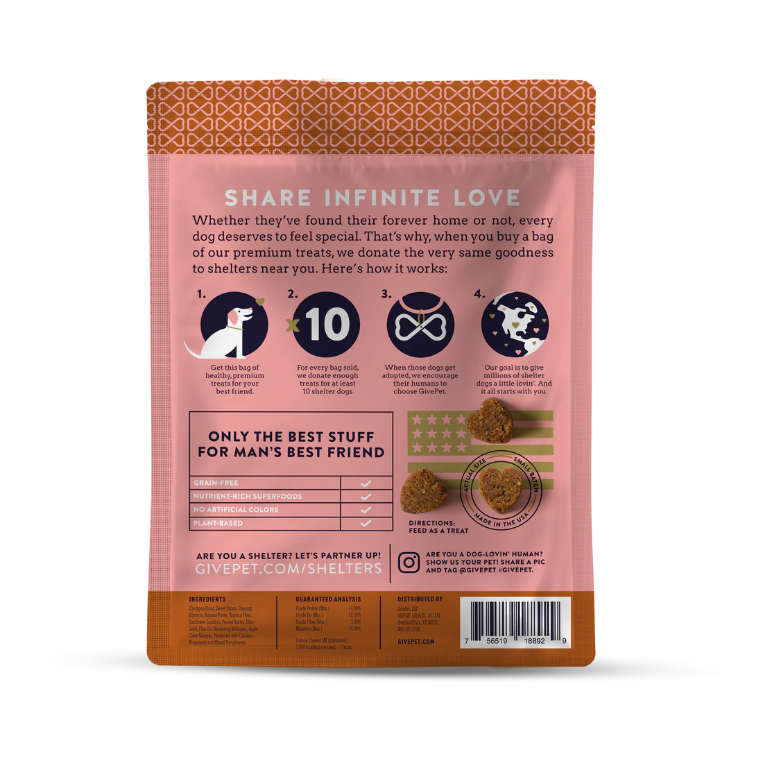 GivePet Upward Dog Soft and Chewy Training Dog Treats-6 Ounces